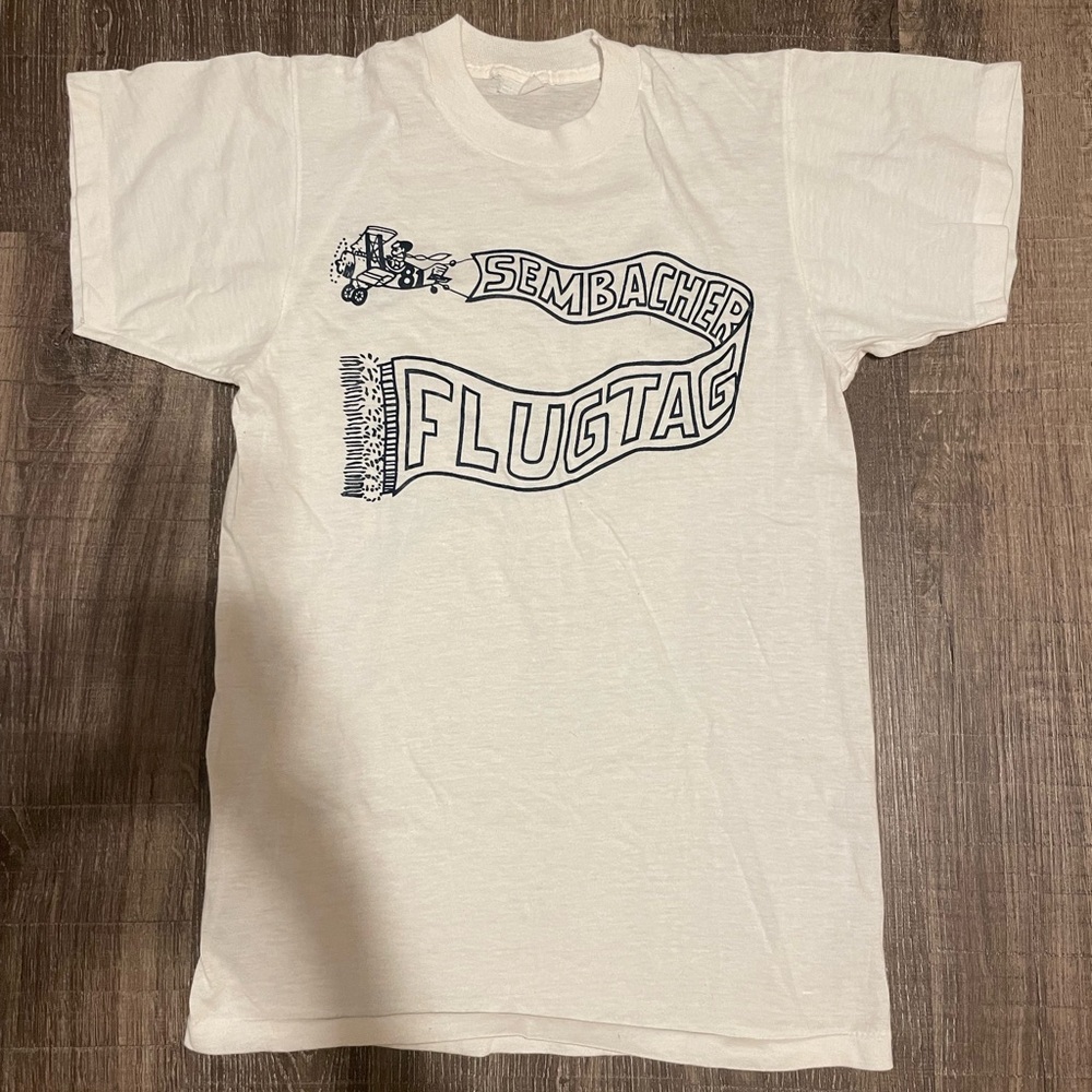 Vintage ‘Sembacher Flutag’ Single Stitch T Shirt. Sz XS/Small